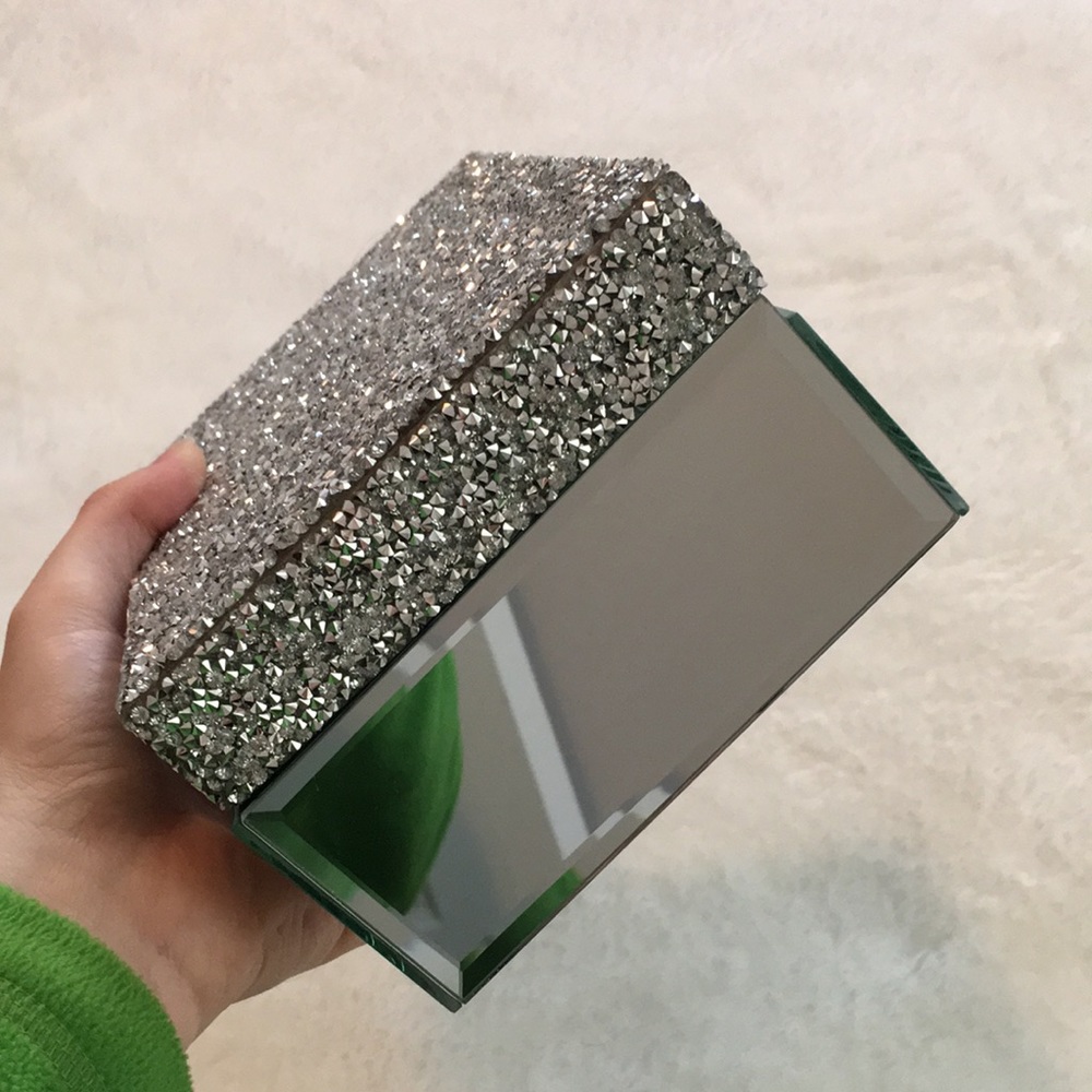 Allure by Jay Silver Sparkle Mirror Jewelry / Makeup / Storage Box - Picture 10 of 17